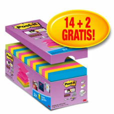 FOGLIETTI POST-IT SUPER STICKY Z-NOTES ASSORTITI CONF. 14 BLOCCHETTI