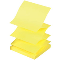 Foglietti riposizionabili a fisarmonica 70 g/m² giallo neon 76x76 mm 6 blocchi da 100 fogli