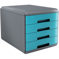 Arda cassettiera 4 cassetti mydesk turchese