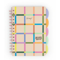 Quaderno a spirale a5 a quadretti con divisori - dreaming, creating, shining