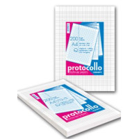 Blasetti fogli protocollo righe con margine stretto blister 20 fogli