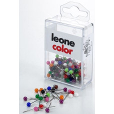 SCATOLA DA 100 SPILLI TESTA COLORATA SCATOLA IN PLASTICA