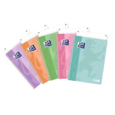 OXFORD QUADERNO A SPIRALE A4 120 PAGINE QUADRETTO 5 MM COLORI PASTELLO