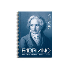 QUADERNO MUSICA SPIRALATO FABRIANO A4  90 G/M²  64 FOGLI