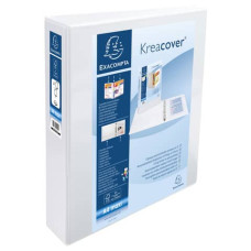 EXACOMPTA RACCOGLITORE PERSONALIZZABILE 4 ANELLI 40MM DORSO 6.5 BIANCO