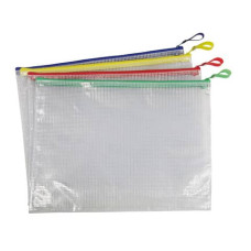 BUSTE A RETE CON CHIUSURA A ZIP 32X23 CM