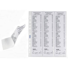 FAVORIT  BUSTE A FORATURA UNIVERSALE PORTA SCONTRINI  LINEAR 7X30 CM (X6 TASCHE) CONF.10 PZ