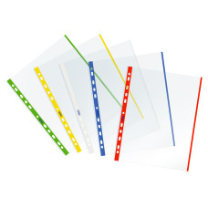 FAVORIT SPRINT BUSTE FORATE LISCIE A4 22X30 CON BANDA COLORATA CONF. 10 BUSTE