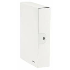 SCATOLA PORTAPROGETTI LEITZ WOW IN CARTONE DORSO 8 CM FORMATO 25X35 CM BIANCO METALLIZZATO