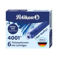 Pelikan 4001 tp/6 cartucce per penna stilografica blu