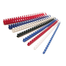 SPIRALI PER RILEGATURA IN PLASTICA TONDO 6 RILEGA 20 FOGLI BLU