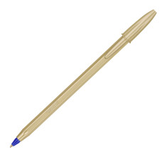 BIC CRISTAL GLACé PUNTA PENNA A SFERA FUSTO ORO PUNTA MEDIA BLU