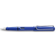 PENNA LAMY SAFARI  PUNTA MEDIA INCHIOSTRO BLU BLUESTILO  FUSTO BLU