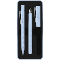 FABER CASTELL SET PENNA STILOGRAFICA E SFERA GRIP SKY BLUE PENNA