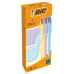 PENNA A SFERA A SCATTO BIC 4 COLOURS PASTEL CONF. 12 PZ