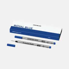 REFILL PER PENNE ROLLER MONTBLANC PUNTA FINE - BLU - CONF. 2 PEZZI