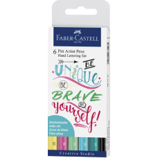 FABER-CASTELL PITT ARTIST PEN HAND LETTERING COLORI PASTELLO 6 PZ.
