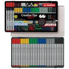 STABILO CREATIVE TIPS CLASSIC SCATOLA IN METALLO 30 PEZZI