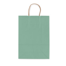 BORSA SHOPPER ALLEGRA TINTA UNITA FASHION SU KRAFT - VERDE SALVIA 36X12X41 CM - CONF. 25 PZ