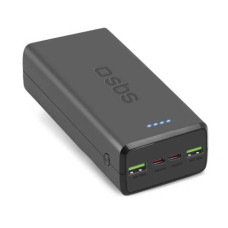 POWERBANK SBS 30.000MAH 2XUSB AFC 18W   2XTYPE-C PD20W - NERO TTBB30000PD20K
