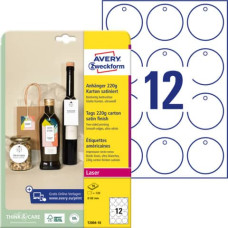 AVERY CARTELLINI MICRO-PERFORATI IN CARTONCINO TONDO DA 220 G BORDI LISCI CONF. 120 PZ