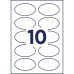 BADGE ADESIVI PER TESSUTI OVALI AVERY 85X50 MM - 10 ET/FOGLIO - STAMPANTI LASER - CONF. 20 FOGL