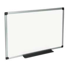 LEBEZ LAVAGNA MAGNETICA BIANCA 90X120 CM CORNICE IN ALLUMINIO E VASCHETTA PORTACCESSORI