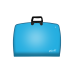 VALIGETTA IN PP FLESSIBILE E RESISTENTE CON CHIUSURA ZIP SU TRE LATI TASCA INTERNA E TRACOLLA 38X55 CM