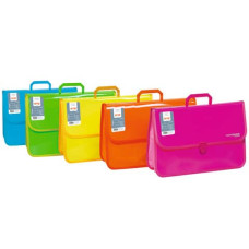 ORNA VALIGETTA SOFFIETTO FLUO PICCOLA 27X39 CM FLUO COLORI ASSORTITI