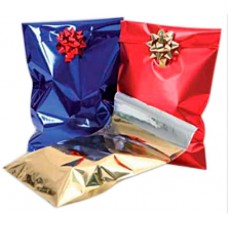 BUSTA REGALO METALLIZZATO BLU 10X15 CM CONF.50 BUSTE