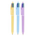 PENNA A SFERA A SCATTO BIC 4 COLOURS PASTEL GIALLO