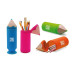 ASTUCCIO PORTAPENNE IN SILICONE CON VENTOSA - ARANCIONE FLUO
