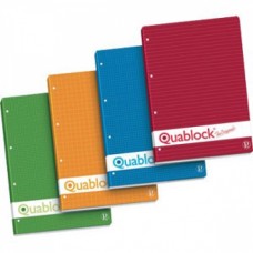 QUABLOCK MAXI QUADERNO CON FORI 50FF 21X30 (A4) -4M- CONF. 5 PEZZI