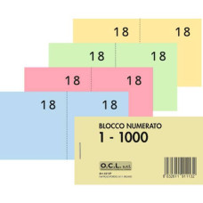 BLOCCHI LOTTERIA SERIE 1-1000 CF.40 BLOCCHI 4 COLORI