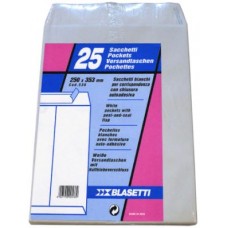 BLASETTI BUSTA BIANCA SACCO CON STRIP 250X350 CONFEZIONE 20 PACCHETTI DA 25 BUSTE