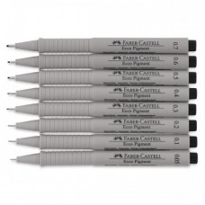 FABER-CASTELL ECCO PIGMENT 0,3MM. INK NERO - CONF.10 PENNE