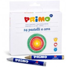 PRIMO PASTELLI A CERA COLORI  ASSORTITI ASTUCCIO 24 PASTELLI