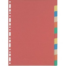 DIVISORI COLORATI IN CARTONCINO DA 12 TACCHE