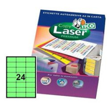 SCAT.1680 ETICHETTE LASER 70X36 VERDE FLUORESCENTE