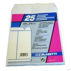 BUSTA BIANCA A SACCO C/STRIP 25X35
