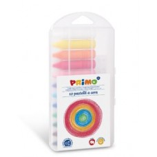PRIMO PASTELLI A CERA JUMBO COLORI ASSORTITI ASTUCCIO 12 PASTELLONI