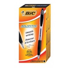 BIC ATLANTIS CLIC PENNA SFERA NERO  CONF.12 PENNE