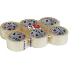 NASTRO ADESIVO MM 50X66 MT CONF.6 ROTOLI  TRASPARENTE
