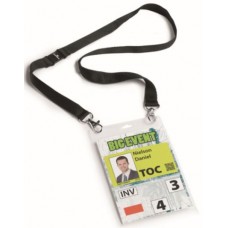 PORTA BADGE A6 CON CORDONCINO NERO CF.10