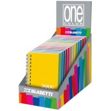 ONECOLOR QUADERNO PPL A SPIRALE A6 RIGHE DISPLAY 14 PZ. COLORI ASSORTITI