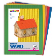 CWR CARTONE CANNETE' ONDULATO WAVES BUSTA 10FF.  50*70 COLORI ASSORTITI