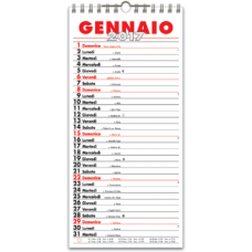 CALENDARIO DA MURO 16X34CM 2024 CONF.5 CALENDARI
