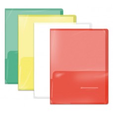 CARTELLA PVC CON TASCHE INTERNE COLORI ASSORTITI A4