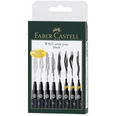 FABER CASTELL PITT ARTIST PEN CF.8 PENNE TRATTI ASSORTITI