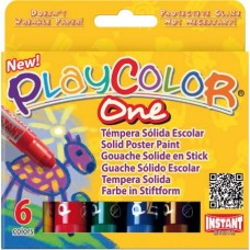 PLAYCOLOR TEMPERA SOLIDA 6 COLORI ASSORTITI 10GR.